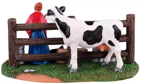 Lemax victorian dairy farmer kerstdorp tafereel Caddington Village 2021 - afbeelding 3