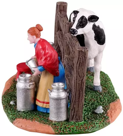 Lemax victorian dairy farmer kerstdorp tafereel Caddington Village 2021 - afbeelding 4