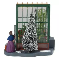 Lemax victorian greenhouse verlicht kerstdorp tafereel 2018 - afbeelding 2