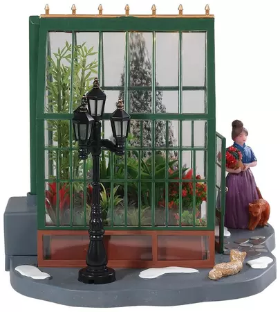 Lemax victorian greenhouse verlicht kerstdorp tafereel 2018 - afbeelding 3