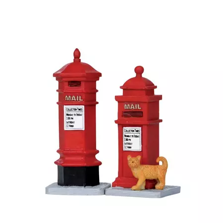 Lemax victorian mailboxes s/2 kerstdorp accessoire Caddington Village 2011