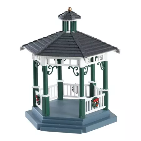 Lemax victorian park gazebo kerstdorp tafereel Caddington Village 2018 - afbeelding 1