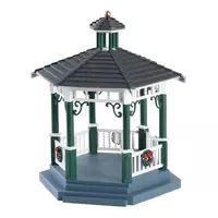 Lemax victorian park gazebo kerstdorp tafereel Caddington Village 2018 - afbeelding 1