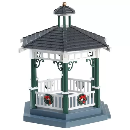 Lemax victorian park gazebo kerstdorp tafereel Caddington Village 2018 - afbeelding 3