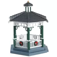 Lemax victorian park gazebo kerstdorp tafereel Caddington Village 2018 - afbeelding 3