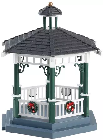Lemax victorian park gazebo kerstdorp tafereel Caddington Village 2018 - afbeelding 2