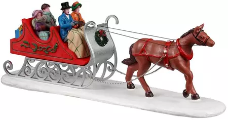 Lemax victorian sleigh kerstdorp tafereel Caddington Village 2022
