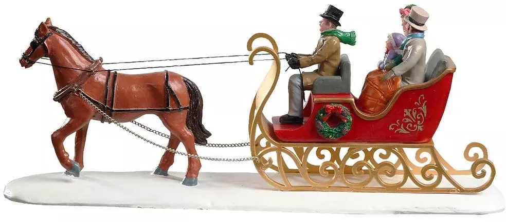 Lemax victorian sleigh ride kerstdorp tafereel Caddington Village 2020 - afbeelding 4
