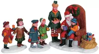 Lemax visiting santa s/3 kerstdorp figuur type 6 Caddington Village 2006