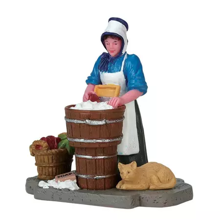 Lemax washerwoman kerstdorp figuur type 2 Caddington Village 2017