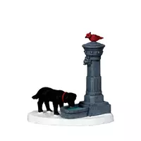 Lemax water fountain kerstdorp accessoire Caddington Village 2010