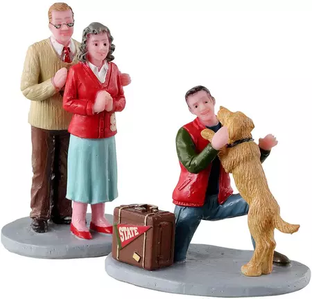 Lemax welcome home, set of 2 kerstdorp figuur type 4 2023