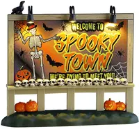 Lemax welcome to spooky town sign verlichte accessoire Spooky Town 2026