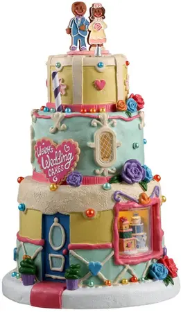 Lemax wendy's wedding cakes verlicht kersthuisje Sugar 'N' Spice 2024 - afbeelding 1