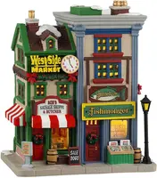 Lemax west side market shops verlicht kersthuisje Caddington Village 2024 - afbeelding 1