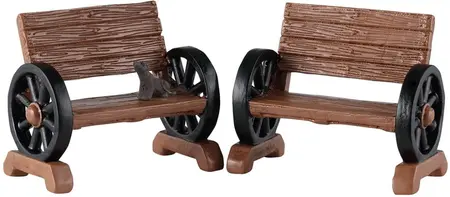 Lemax western bench accessoire Spooky Town 2026