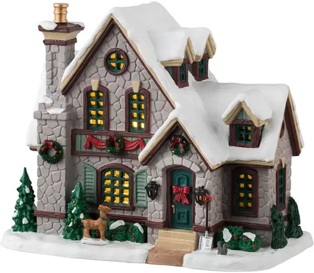 Lemax white christmas verlicht kersthuisje Caddington Village 2024 - afbeelding 1