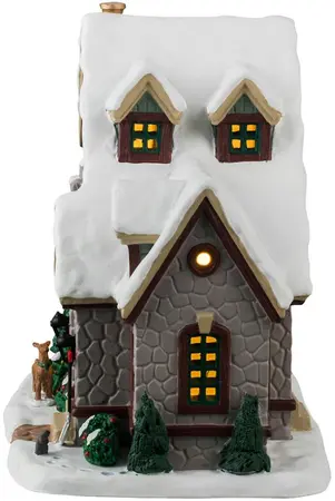 Lemax white christmas verlicht kersthuisje Caddington Village 2024 - afbeelding 3