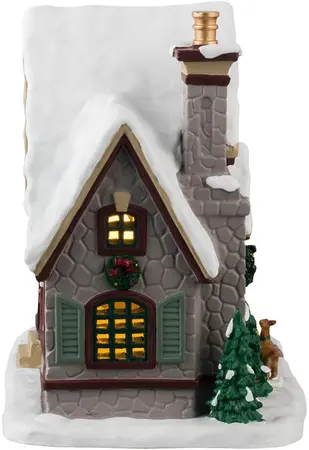 Lemax white christmas verlicht kersthuisje Caddington Village 2024 - afbeelding 2