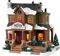 Lemax white mountain cider mill verlicht kersthuisje Vail Village 2023 - afbeelding 1