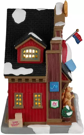 Lemax wild wooly's gift shop verlicht kersthuisje Vail Village 2022 - afbeelding 2