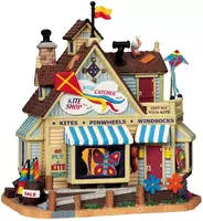 Lemax wind catcher kite shop verlicht kersthuisje Plymouth Corners 2009 - afbeelding 4