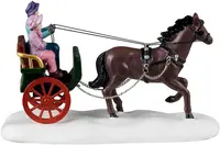 Lemax winter carriage ride kerstdorp tafereel Caddington Village 2024 - afbeelding 1