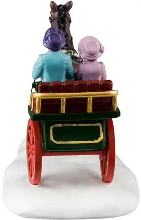 Lemax winter carriage ride kerstdorp tafereel Caddington Village 2024 - afbeelding 3