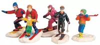 Lemax winter fun figurines s/5 kerstdorp figuur type 6 Vail Village 1999