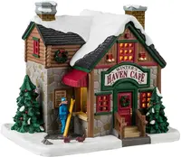 Lemax winter's haven café verlicht kersthuisje Vail Village 2024 - afbeelding 1