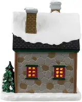 Lemax winter's haven café verlicht kersthuisje Vail Village 2024 - afbeelding 3