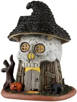 Lemax witch's skull hut verlicht huisje Spooky Town 2026 - afbeelding 1