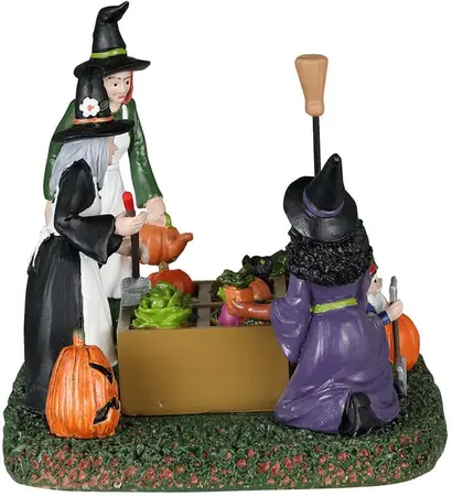 Lemax witches' community garden tafereel Spooky Town 2024 - afbeelding 2