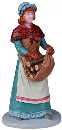 Lemax wood for the fire kerstdorp figuur type 1 Caddington Village 2022