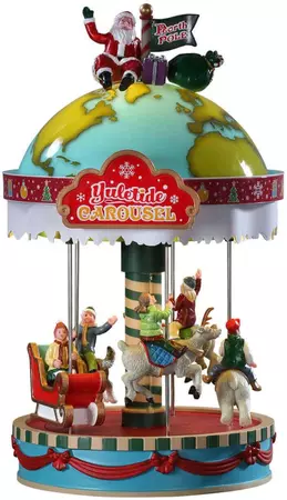 Lemax yuletide carousel bewegend draaimolen Carnival 2019