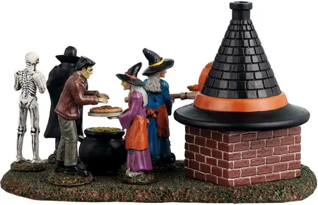 Lemax zelda's black hat pizzeria verlicht tafereel Spooky Town 2026 - afbeelding 4