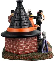 Lemax zelda's black hat pizzeria verlicht tafereel Spooky Town 2026 - afbeelding 2