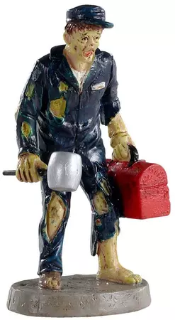 Lemax zombie mechanic halloween figuur Spooky Town 2020