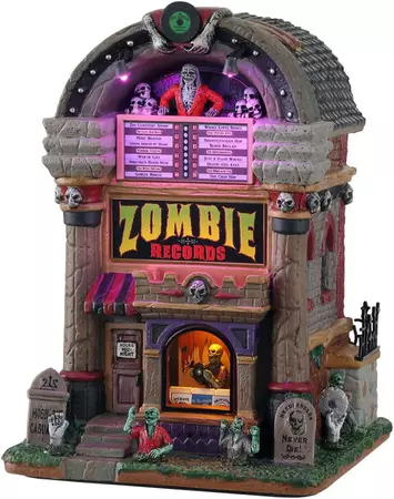 Lemax zombie records verlicht huisje Spooky Town 2021