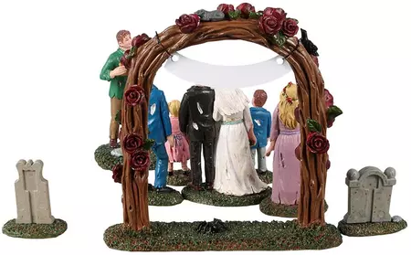Lemax zombie wedding party, set of 9 tafereel Spooky Town 2022 - afbeelding 4