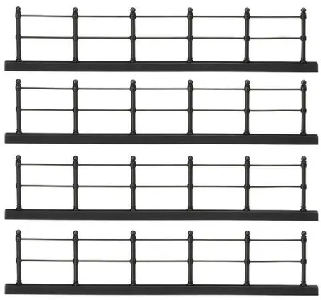 Luville General Fence black 4 pieces