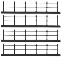 Luville General Fence black 4 pieces