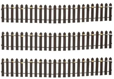 Luville General Fence brown lighted 3 pieces