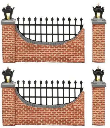 Luville General Fence brown lighted 4 pieces