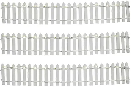Luville General Fence white lighted 3 pieces