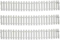 Luville General Fence white lighted 3 pieces