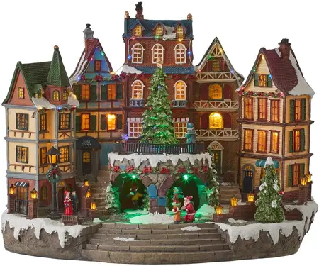 Luville General Village scenery with christmas tree adapter included