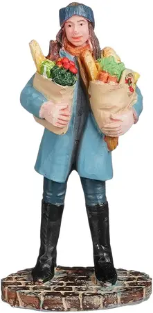 Luville Molendam Market visitor carries groceries
