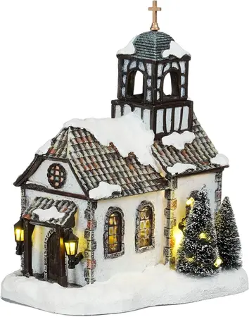 Luville Schneewald Elzas church battery operated - afbeelding 1