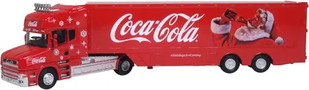 Oxford Scania box trailer Coca-Cola 1:76 rood